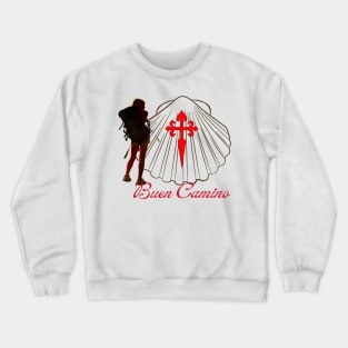 Buen Camino Woman Pilgrim Silhouette Crewneck Sweatshirt